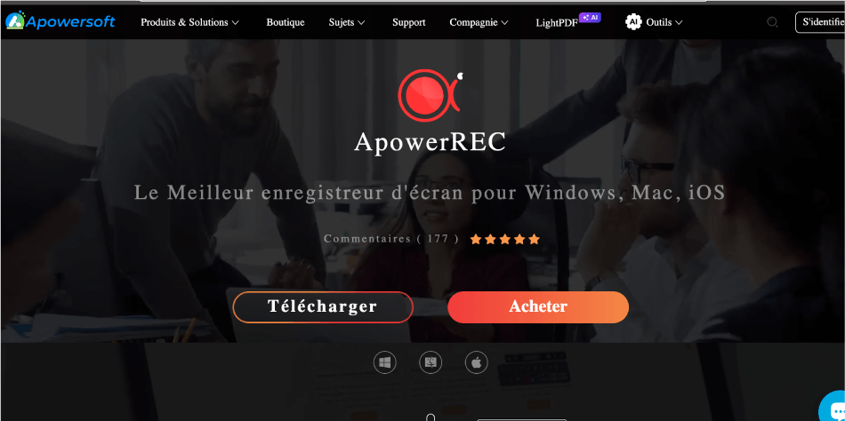 Apowersoft Free Online Screen Recorder, une solution rapide pour des enregistrements d’écran simples.