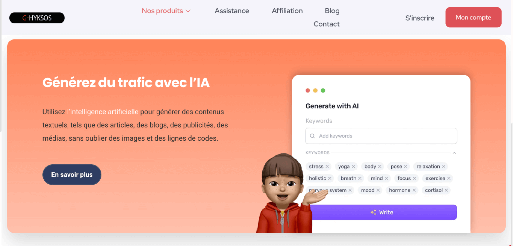 Gh writer pour la génération de contenus dans différents formats.