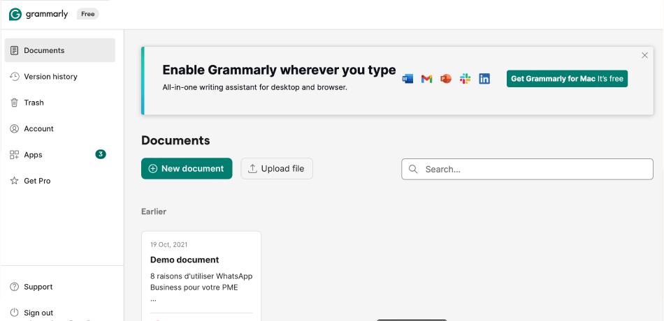 Grammarly, un outil IA de productivité pour la vérification de texte