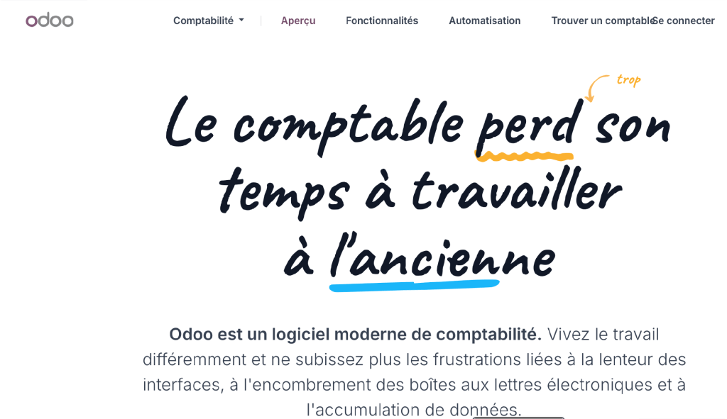 Odoo Finance, solution évolutive et intelligente