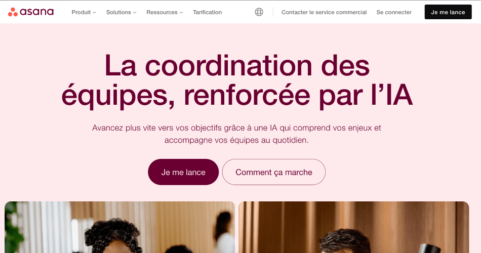 logiciel gestion projet - asana