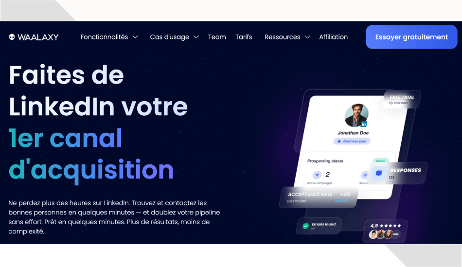 waalaxy pour propecrion LinkedIn