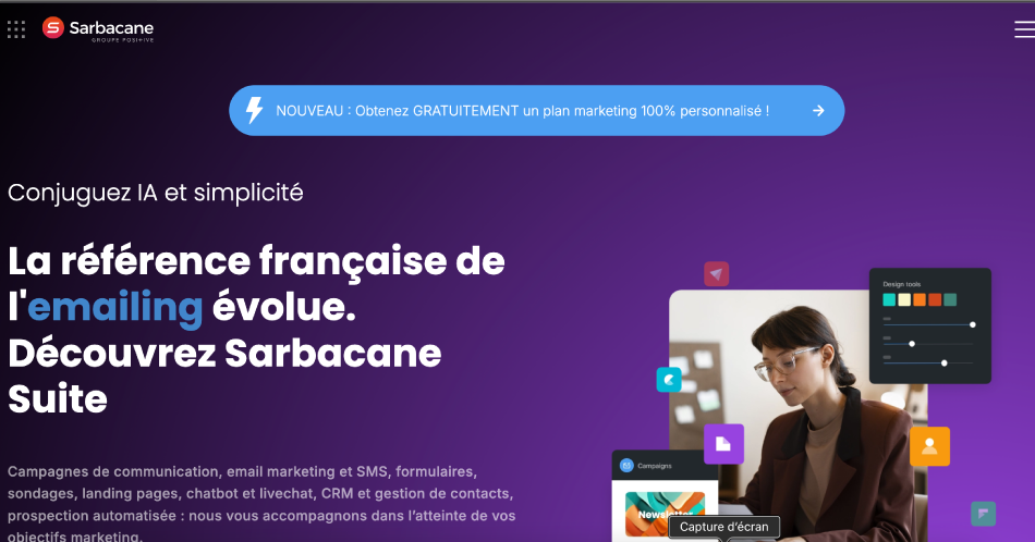 meilleur logiciel d'emailing gratuit - Sarbacane